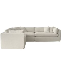 Marbella Modular Sofa Ivory Left, W 300 D 250 H 85cm (RRP $6149)