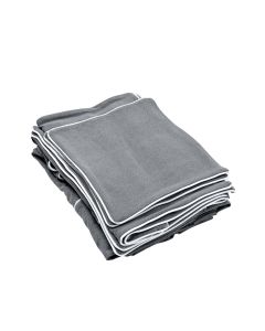 Slip Cover Only - Noosa Hamptons 3 Seat Sofa Grey W/White Piping, W 221cm D 91cm H 80cm (RRP $949)