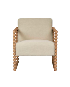 Bobbin Hamptons Armchair Natural, W 86 D 71.5 H 86cm (RRP $1479)