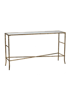 Bamboo Console Gold, W 140cm D 33cm H 78cm (RRP $649)