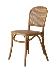 "Jamaica" Plantation Style Cane Weave Rattan Dining Chair Natural, 45x50x85 (H) cm ($349)