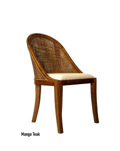 "Maldives" Hamptons Resort Style Rattan Dining Chair, Mango Teak (RRP $599)
