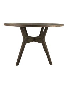 "Bali" Resort Style Round Solid Hardwood Timber Dining Table Cocoa, 120cm Dia x 76cmH (RRP $999)