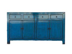 "Cascades" Resort Style Timber Console Sideboard Blue, 157 x 40 x 90 CM