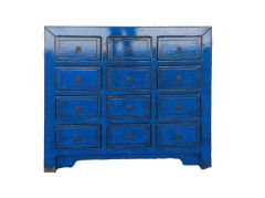 "Boracay" Hamptons Style Timber Buffet Sideboard Blue, 90cm x 30cm x 85cm