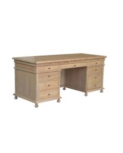 "Harbord" Hamptons Style Timber Executive Desk Natural Oak, 180cmW x 74cmD x 78cmH (RRP $3999)