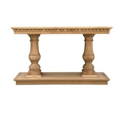 "Cayman" Hamptons Style Timber Hall Console Table Weathered Oak, 140cmW x 42cmD x 82cmH (RRP $1999)