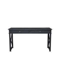 "Noosa" Hamptons Style Solid Timber Desk Black, 150cmW x 55cmD x 78cmH (RRP $1699)