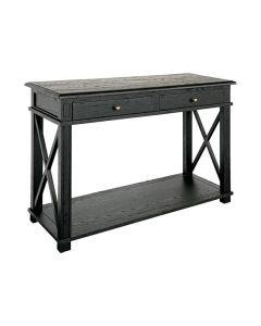 "Noosa" Hamptons Style Solid Timber Hall Table Black, 110cmW x 40cmD x 80cmH (RRP $1499)