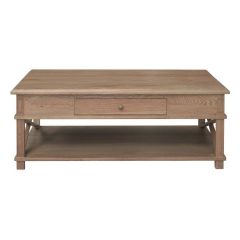 "Noosa" Hamptons Style Solid Timber Coffee Table, Natural Oak