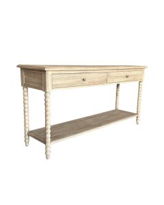 "Bobbin" Hamptons Style Timber Hall Console Table Reclaimed Elm, 160cmW x 47cmD x 80cmH (RRP $1999)