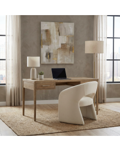 "Milan" French Contemporary Desk Weathered Oak, 152cmW x 60cmD x 78cmH (RRP $1499)