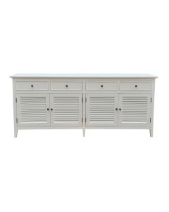 "Plantation" Hamptons Style 4 Door Buffet Sideboard White, 200cm x 48cm x 85cmH (RRP $3699)