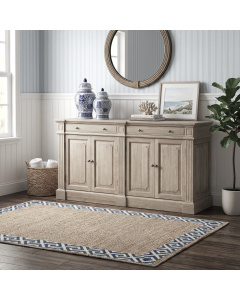 "Monterey" Hamptons Style 4 Door 2 Drawer Buffet Sideboard Weathered Oak 160cmW x 43cmD x 80cmH (RRP $3499)