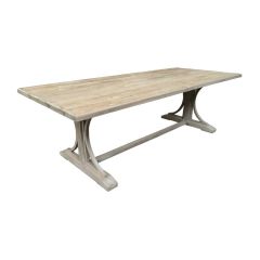 "New Hampshire" Recycled Timber Dining Table White Wash, 200cm W x 90cm D x 76cm H (RRP $1999)