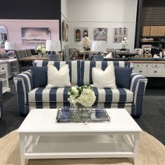 "Brighton" Hamptons Style 3 Seater Lounge, 100% Australian Made 218cm x 95cm x 94cm (RRP $3499)