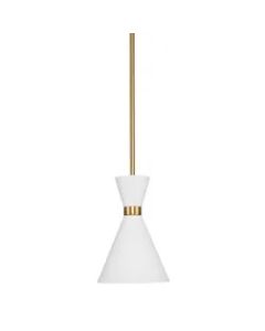 "Oslo" Modern Pendant Light White & Brass W20 × D20 × H150 CM (RRP $299)