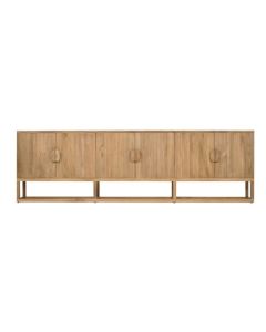"Eden" Premium Solid Teak Six Door Sideboard, Natural Finish W300 x D49 x H91 CM (RRP $4499)