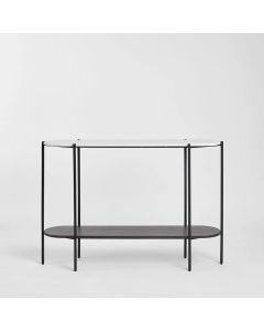 "The James" Marble Console Black/White Marble 120 × 31 × H81 CM (RRP $1,799)