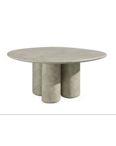 "Yori" Outdoor Organic Round Dining Table W160 × D150 × H76 CM Concrete Grey (RRP $4999)