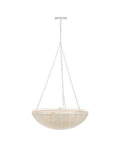 "Cali" Premium Handwoven White Rattan Pendant Light W71 × D71 × H204 CM (RRP $499)
