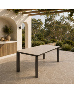 "Oliver" Outdoor Dining Table L240 × W100 × H76 CM Umbria / Ivory Baroque