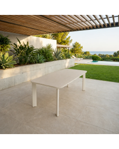"Oliver" Outdoor Dining Table L240 × W100 × H76 CM Ivory / Ivory Baroque