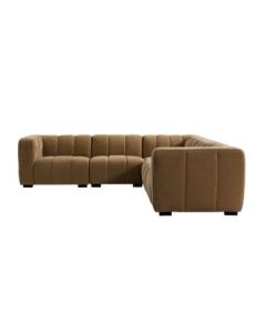 "Savoy" 4 Seat Corner Modular Sofa D98.5 × H71 CM Tan (RRP $6999)