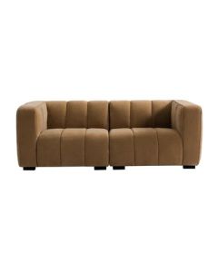 Savoy" 2 Seat Modular Sofa W183 × D98.5 × H71 CM Tan (RRP $3999)