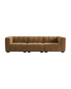 "Savoy" 3 Seat Modular Sofa D98.5 × H71 CM Tan (RRP $4,999)