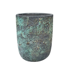 "Ancient U Planter No.4" W28 × H31 cm Midnight Green (RRP $149)