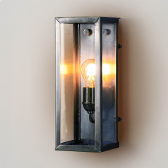 Goodman Outdoor Wall Light Small Antique Silver (RRP $528)