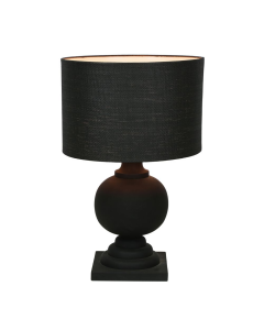 Coach - Black - Turned Wood Ball Balustrade Table Lamp (RRP $715)