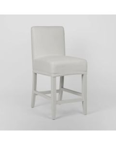 Ville Kitchen Counter Stool with Loose Slip Cover White, L 58.5cm W 47cm H 100cm (RRP $599)