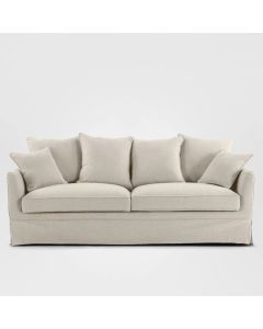 Noosa Hamptons 3 Seat Queen Sofa Bed Beige, W 221cm D 91cm H 80cm (RRP $4499)