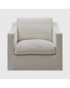 Clovelly Hamptons Armchair Ivory (Loose Slip Removable Covers),  D99cm x W93cm x H80cm (RRP $1799)