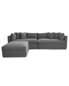 Marbella Reversible Chaise 4 Seater Sofa Storm, W 300 D 240 H 85cm (RRP $5699)