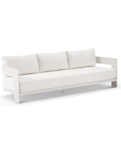 "Marlo" Superior Comfort Premium Quality Aluminium 3 Seater Outdoor Lounge – White / Bone W239 x D80 x H61 CM (RRP $2499)