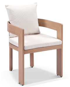 "Marlo" Superior Comfort Premium Quality Aluminium Outdoor Dining Chair – Mahogany / Bone W59 x D58 x H83 CM (RRP $599)