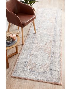 Mayfair Lorissa Hamptons Style Indoor Rug Peach Runner