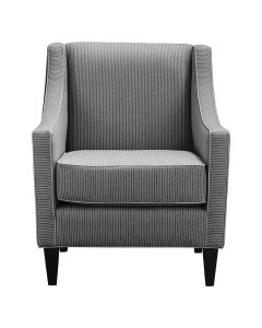 "Amelie" Australian Made Hamptons Style Occasional Armchair, Mello Bay Slate (RRP $1499)