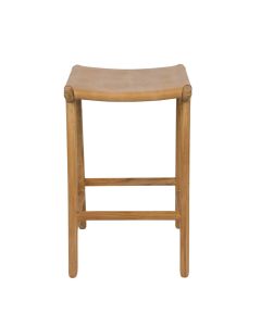 Marvin Counter Stool Toffee Brown, W 40cm x D 42cm x H 65cm (RRP $649)