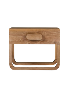 Norma Bedside Table Natural, W 40cm x D 55cm x H 46cm (RRP $709)