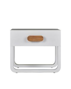 Norma Bedside Table White, W 40cm x D 55cm x H 46cm (RRP $705)