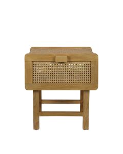 Zoe Bedside Table Natural, W 50cm x D 38cm x H 56cm (RRP $639)