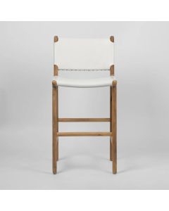 Marvin Kitchen Counter Stool with Back White, D 52cm W 46cm H 95cm (RRP $1099)