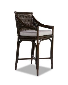 Raffles Plantation Style Kitchen Counter Bar Stool Coffee Bean, W 78cm D 50cm H 99cm (RRP $1249)