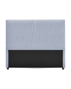 Newport Bedhead Queen White & Blue Pin Stripe, D 10cm W 166cm H 139cm (RRP $999)