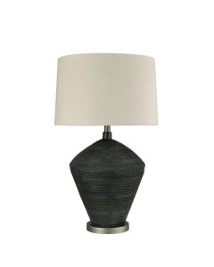 Meridien Black Lamp with Natural Linen Shade (RRP $363)