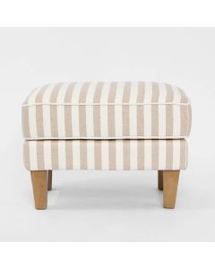Bondi Hamptons Ottoman Natural Stripe, 60cm x 40cm x 40cm (RRP $499)